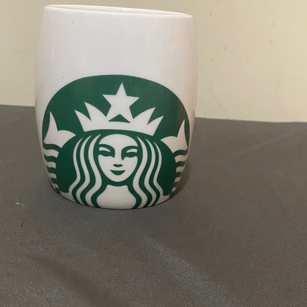 Rare 2010 Starbucks Classic Logo White Barrel Mug - Like New/Unused